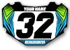MxNumbers- BMX Plate Decal Fits STACYC Plate | Multicolored Bike Number Race Graphics | Custom with Your Name, Number & Colors | STACYC Plate Decal Stickers