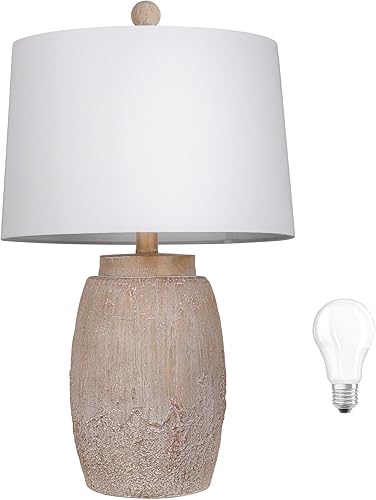 Miniatura 8 de QiMH Lámparas de mesa de granja para sala de estar, lámparas de noche para mesita de noche, lámpara de mesa rústica vintage de 23 pulgadas con