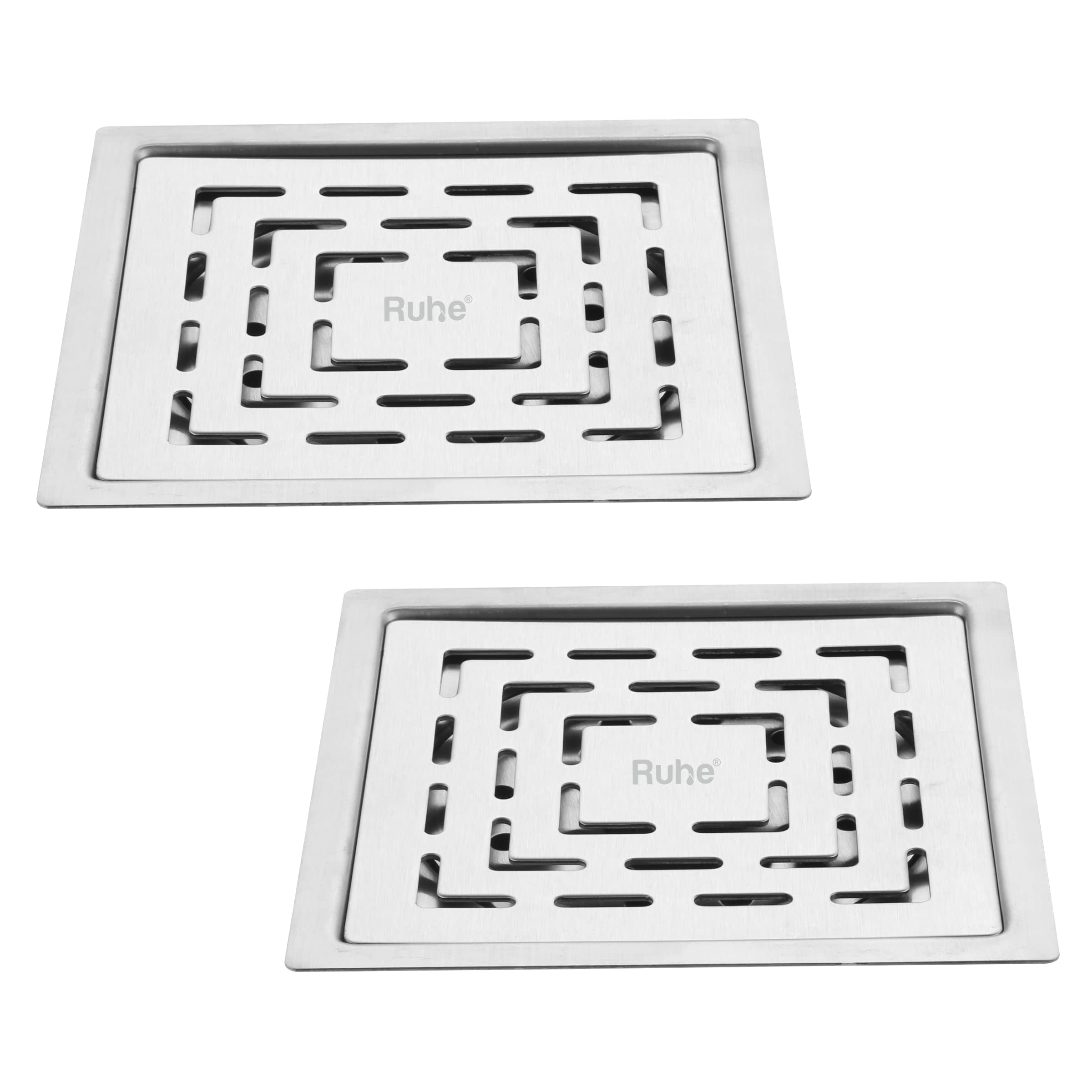 Ruhe® Floor Drainer | 304-Grade Stainless Steel Floor Drain- Sapphire Square Flat Cut (5x5 inches) (Pack of 2) (B08RWWHLNM) Amazon Price History, Amazon Price Tracker