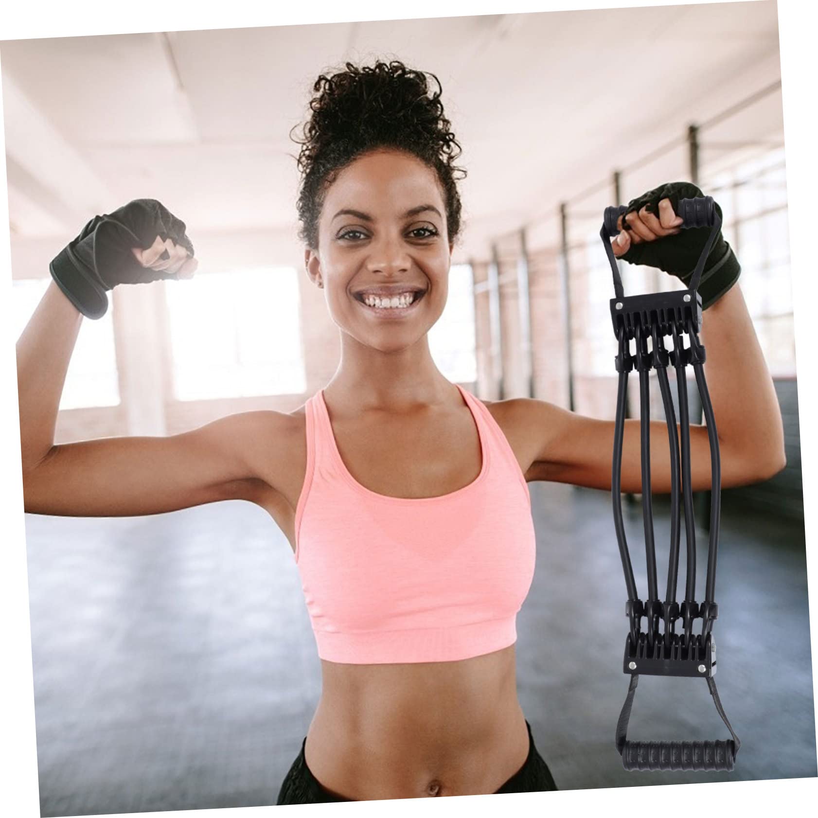 Banda Elastica Espansore Torace Nero per Allenamento Fitness | Super Elasticità, Lattice e Plastica, per Principianti Fitness e Bodybuilding