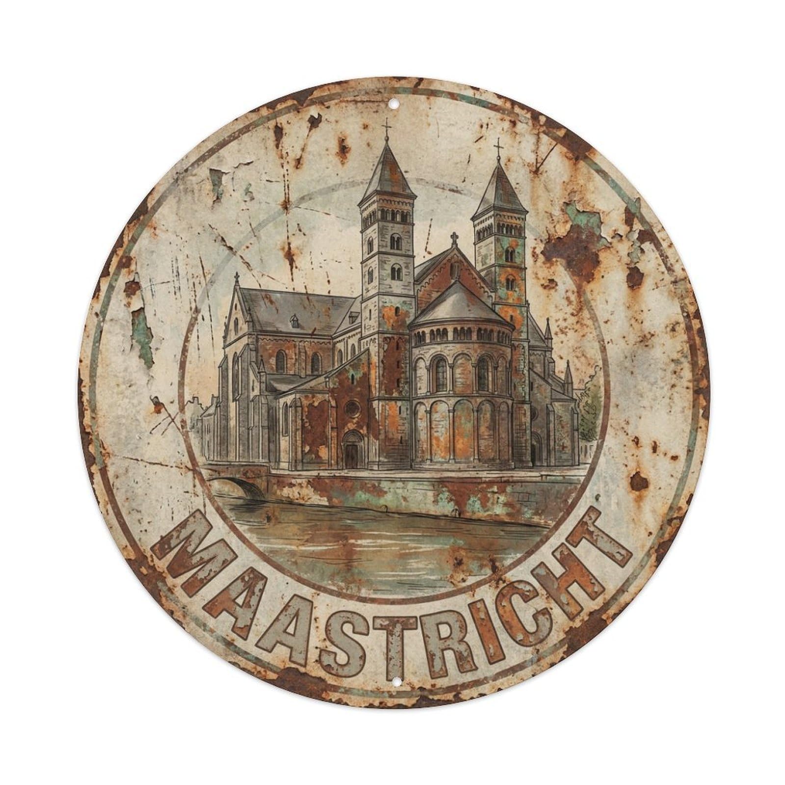 Metal Tin Sign Netherlands Retro Travel Maastricht