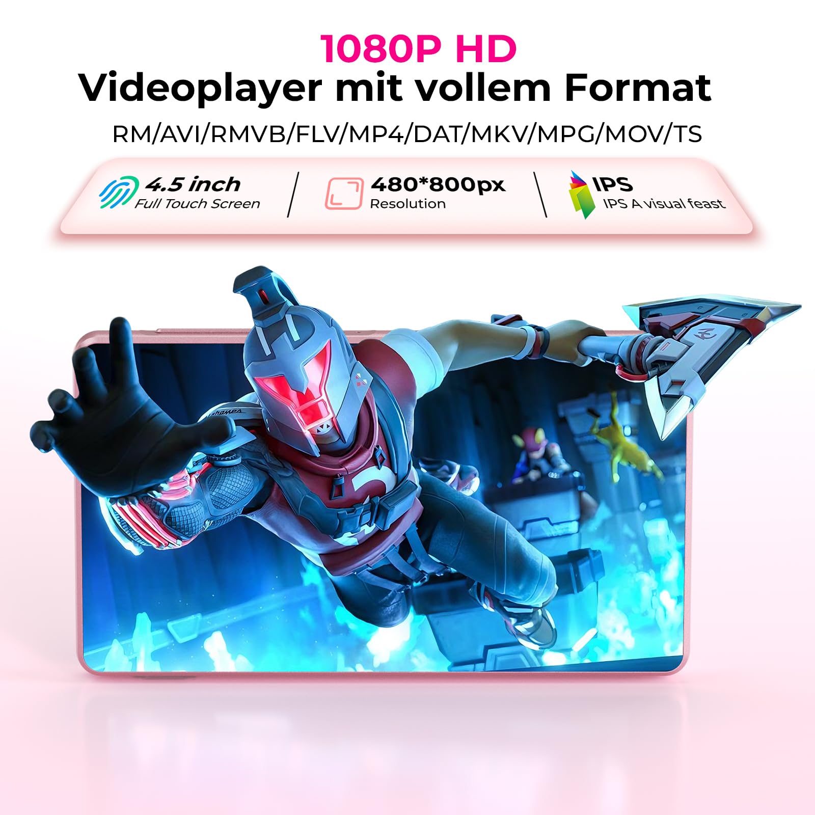 160 GB MP3 Player Spotify mit Bluetooth und WiFi, 4.5 Zoll-Touchscreen | MP4 Player Android,Kinder HiFi Digital Music Player mit Lautsprecher,MP3-Player mit Google Play,App kostenlos installieren