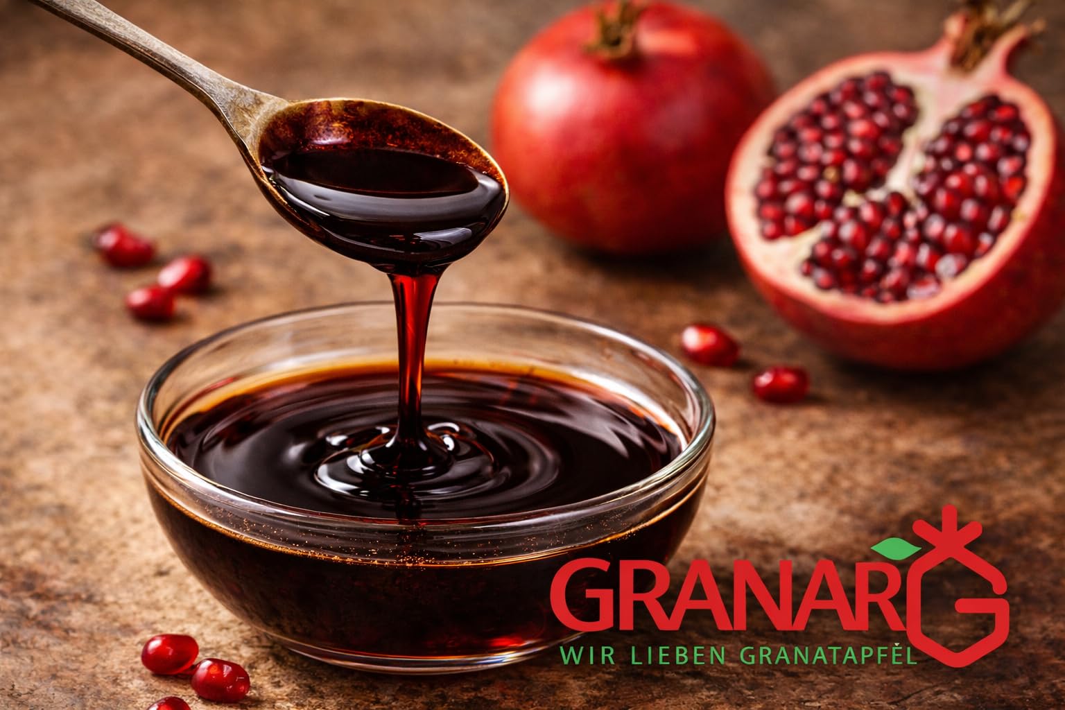 Granar Premium Bio Granatapfel Essenz, Extrakt, Nar Eksi, 250ml, Rein Natürlich ohne Zusätze, Fruchtig-Säuerlich, Vegetarisch (5 x 250ml)