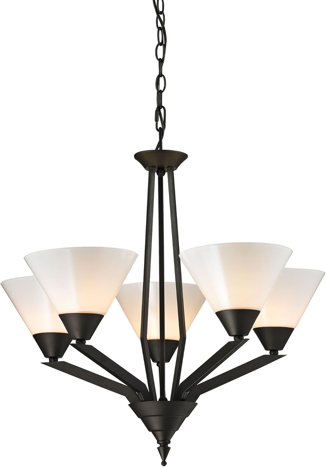 Cornerstone Lighting 2455CH/10 Tribecca 5 Light Chandelier, Oil Rubbed