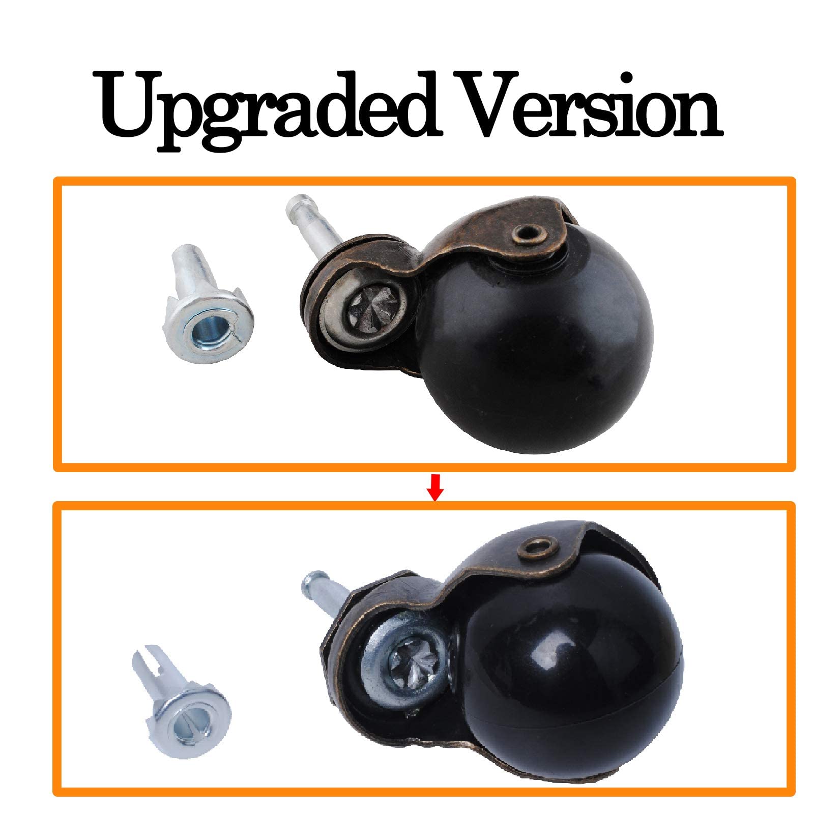 Buy 2 Inch Ball Caster Wheels for Furniture (4 Set),Rolling Vintage