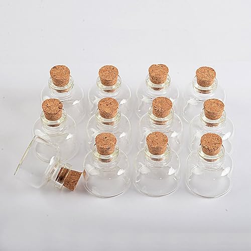 Miniatura 6 de Botellas de corcho de vidrio transparente de 0.3 fl oz, frascos de vidrio, frascos vacíos de deseos, frascos, frascos de bricolaje para fiesta de