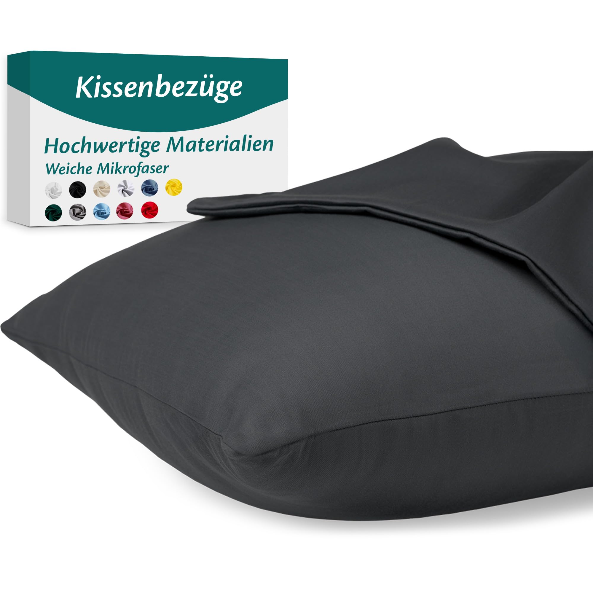 Kissenbezug Kopfkissenbezug Seitenschläferkissen Bezug Mikrofaser und Baumwolle