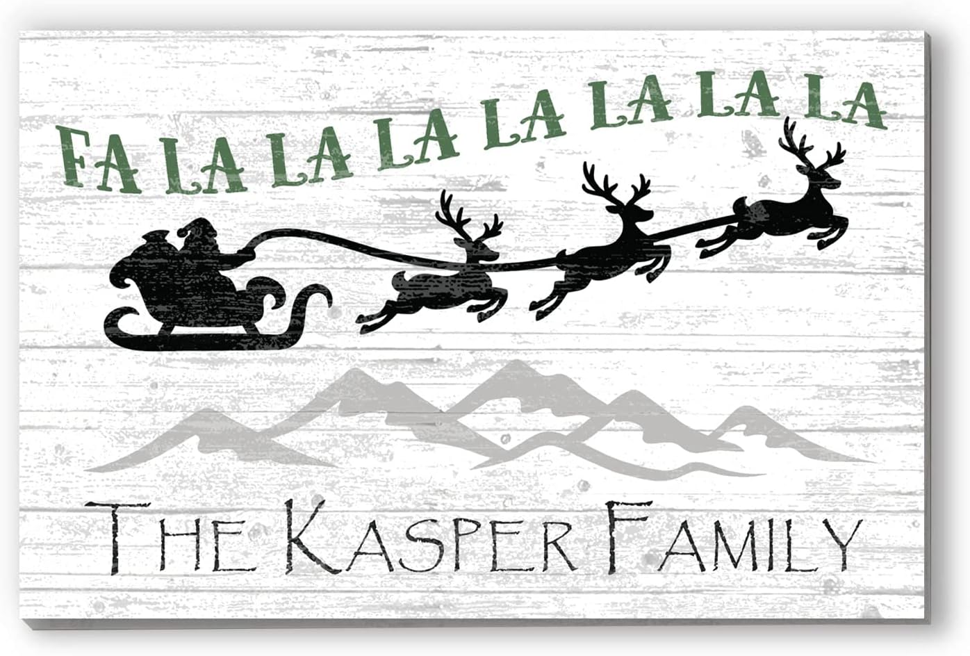 Personalized Christmas Sign SOLID WOOD Fa La La La La Holiday Farmhouse Wall Art CUSTOM Gift Decoration