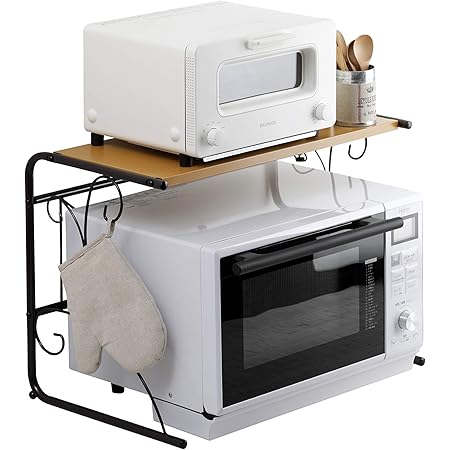 Amazon ホクリク総業 幅伸縮式レンジ上ラック おしゃれ 幅40 5 60cm 燕三条製 ブラウン キッチンラック オンライン通販
