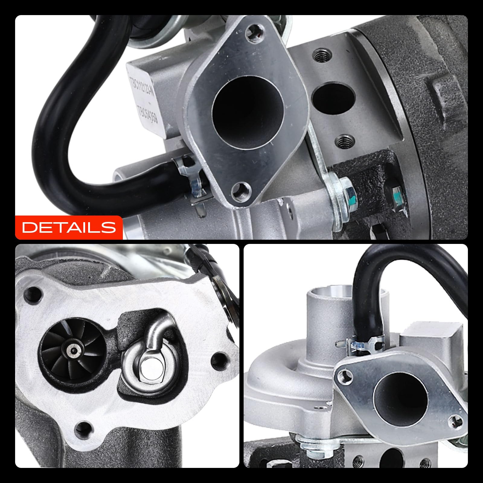 Frankberg Turbocompressore a gas di scarico Compatibile con Doblo Furgone/MPV 223 1.3 D MultiJet Grande Punto 199 1.3 D MultiJet 169 1.3 D MultiJet Punto 188 1.3 JTD 16V Ypsilon 843 1.3 JTD 73501343
