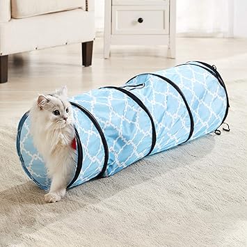 WESTERN HOME WH Cat Tunnels Tube Cat Toys, Cat Tunnel Bed Pop-up Collapsible Pet Tube Interactive Play Toy with Ball, Cat Tunnels for Indoor Cats?Great Toy for Cats & Rabb