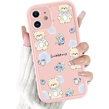 Phone Case for iPhone 11 6.1'', Pink Teddy Bear Blueberry