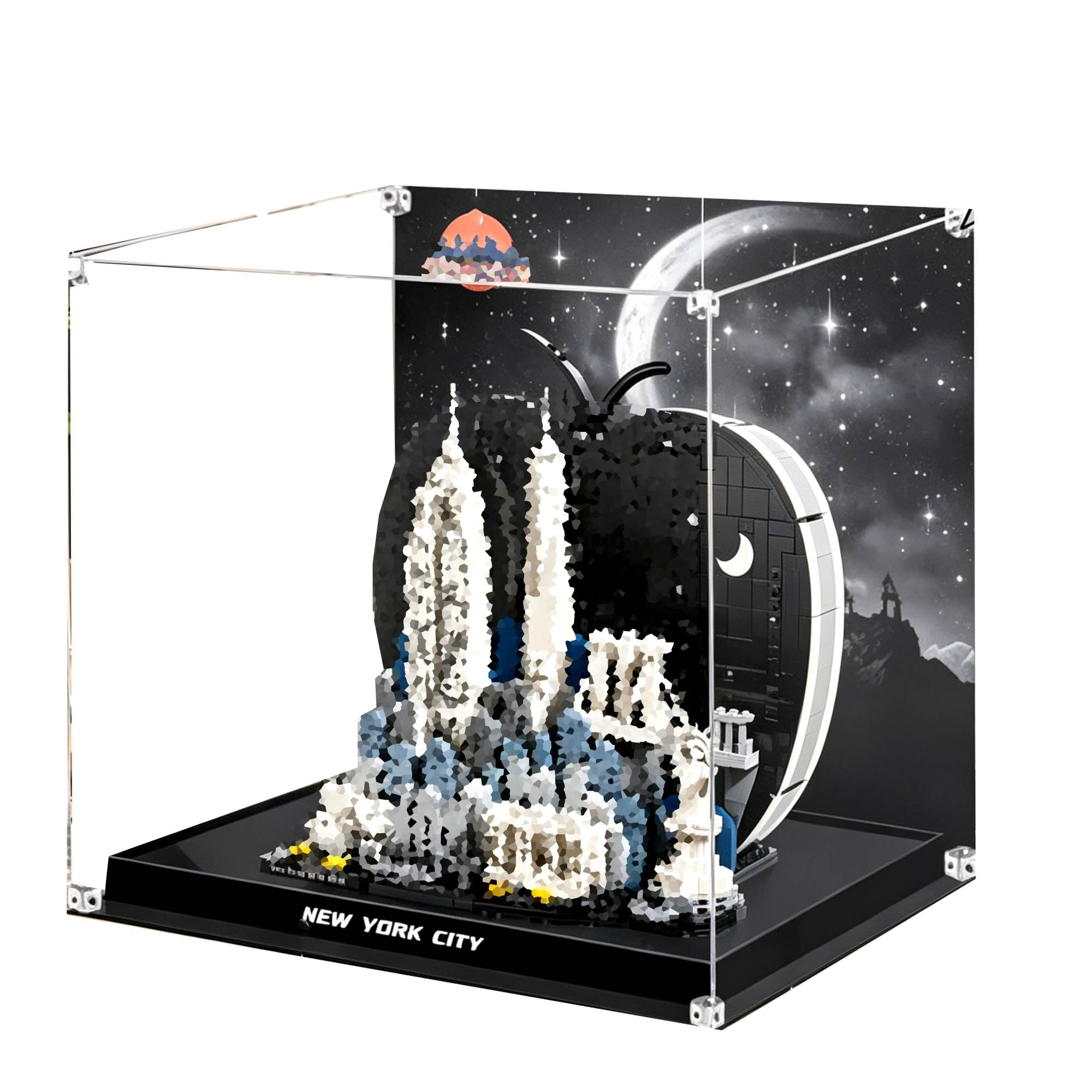 Vetrina compatibile con Le-go 21066 Big Apple Sets (stile C)
