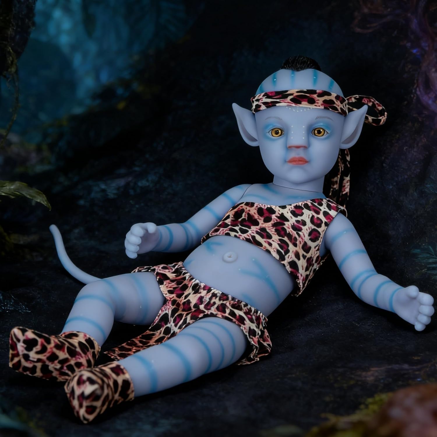 12 Inch Reborn Avatar Figures Glow-in-The-Dark Babies Realistic Silicone Lifelike Baby Dolls Realistic Newborn Doll Avatar Toys with Feeding Accessories for Kids Ages 3+