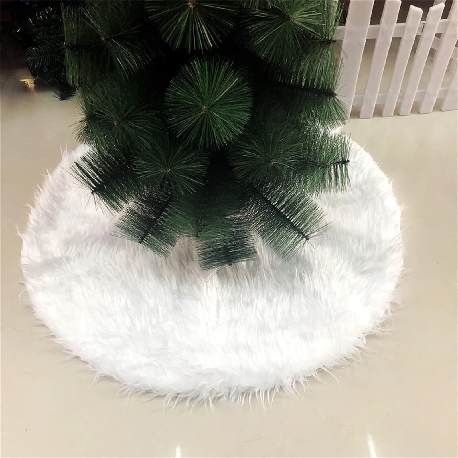 tappeto albero di natale Tappeto for alberi di Natale, gonna rotonda bianca, grande, for decorazioni for feste Capodanno(120cm)