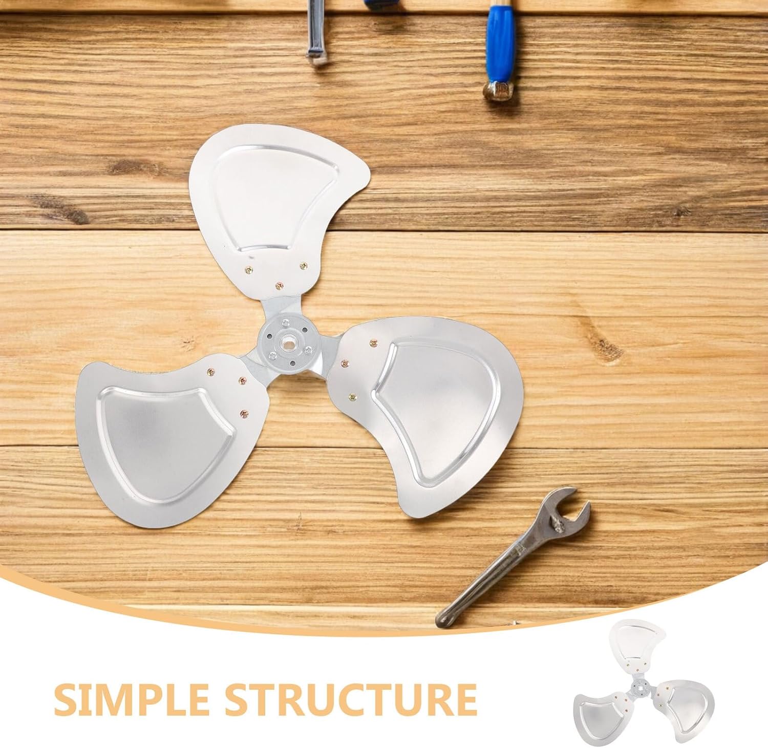 Replacement Fan Blades for Standing Pedestal Fans 20-inch Aluminum Three-Leaf Blades with 12mm Inner Hole for Home
