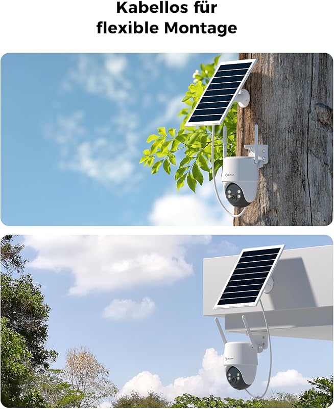 COCOCAM 2K WiFi Biztonsági Kamera Napelem 10000mAh Akkumulátor 30m Éjjellátó PTZ