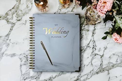 Miniatura 7 de Miss A Mrs Your Elegant Wedding Planner - Libro y organizador de bodas - 176 páginas formato A4 con bolígrafo y lápiz dorados