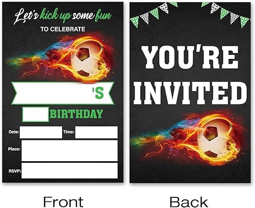 Miniatura 7 de VAHATAN Hola Cinco Invitaciones para fiesta de 5 cumpleaños, 20 paquetes de invitaciones de cumpleaños de 5 años con sobres, coloridas tarjetas de