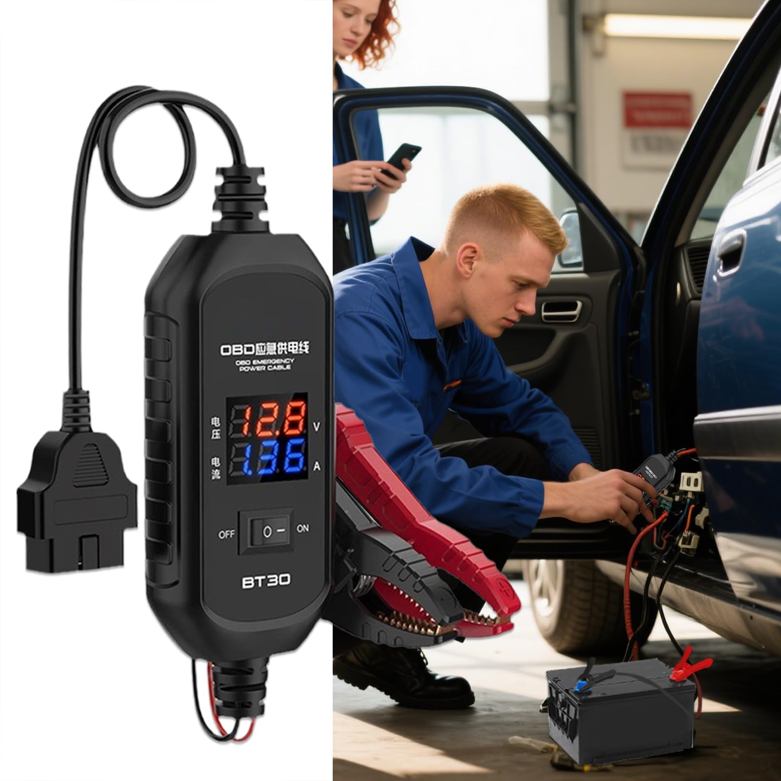 Speicherkonservativ für Autobatterie, Notstromversorgung für ECU Fahrzeuge, Plug-and-Play, Autozubehör für LKW, Wohnmobil, Wartung