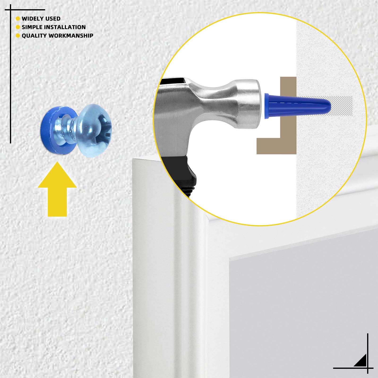 Mardatt 192PCS Self-Drilling Drywall Anchors Kit, Including Sheetrock Anchors, Expansion Screws, Wood Screws - Image 3