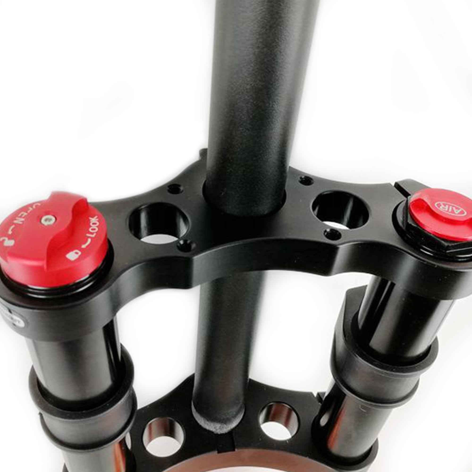 26/27,5/29" skok sprężyny 130 mm MTB zawieszenie pneumatyczne widelec przedni 1-1/8" rura prosta QR 9 mm podwójne ramię ręczna blokada ultralekki widelec do roweru górskiego (kolor: pomarańczowy