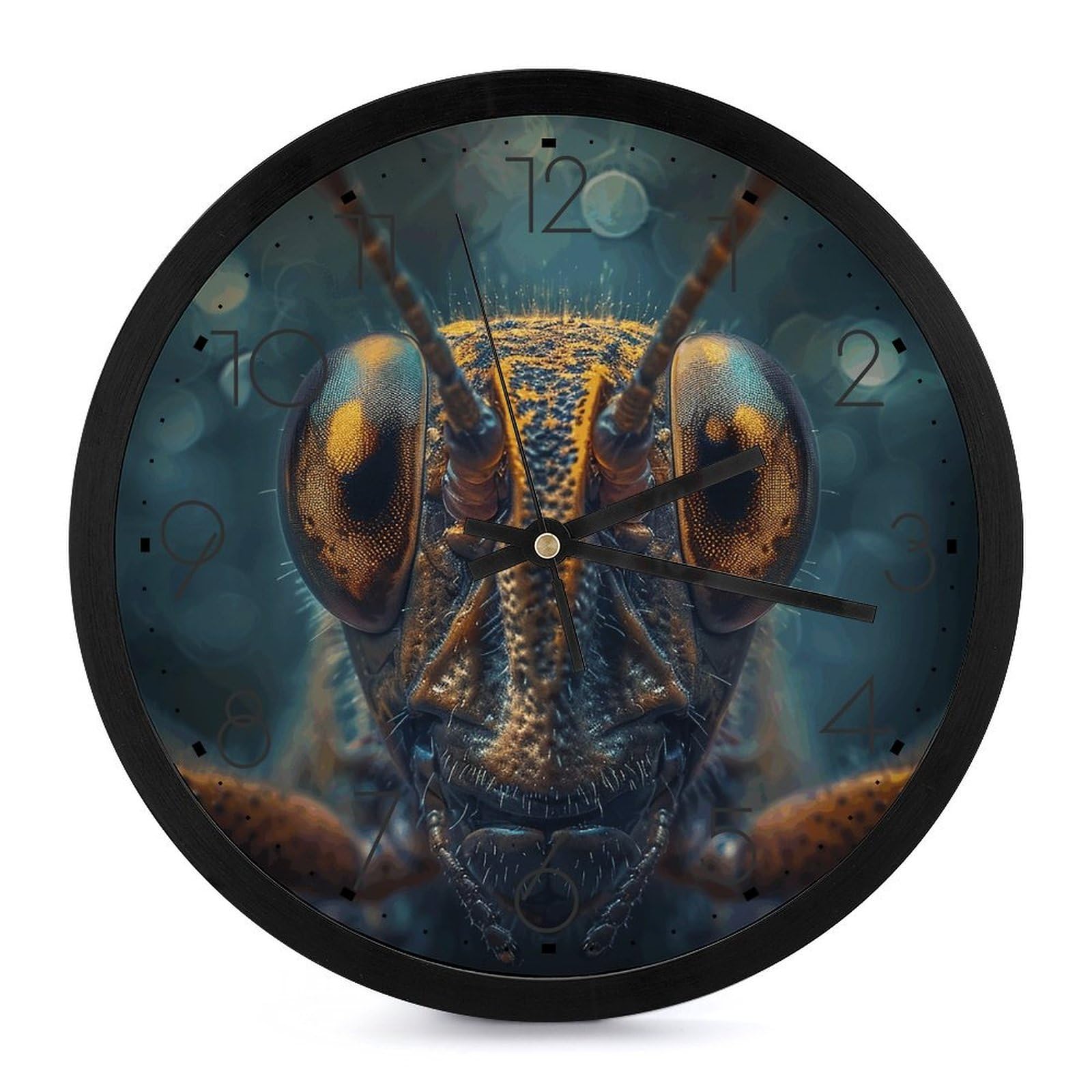 Horloge murale numérique ronde moderne à piles facile à lire pour bureau