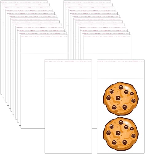 Miniatura 9 de Bolsas de celofán autoadhesivas transparentes de 6 x 9 pulgadas, 200 bolsas de polietileno de vidrio OPP de 2 mil para galletas, pan, brownie,