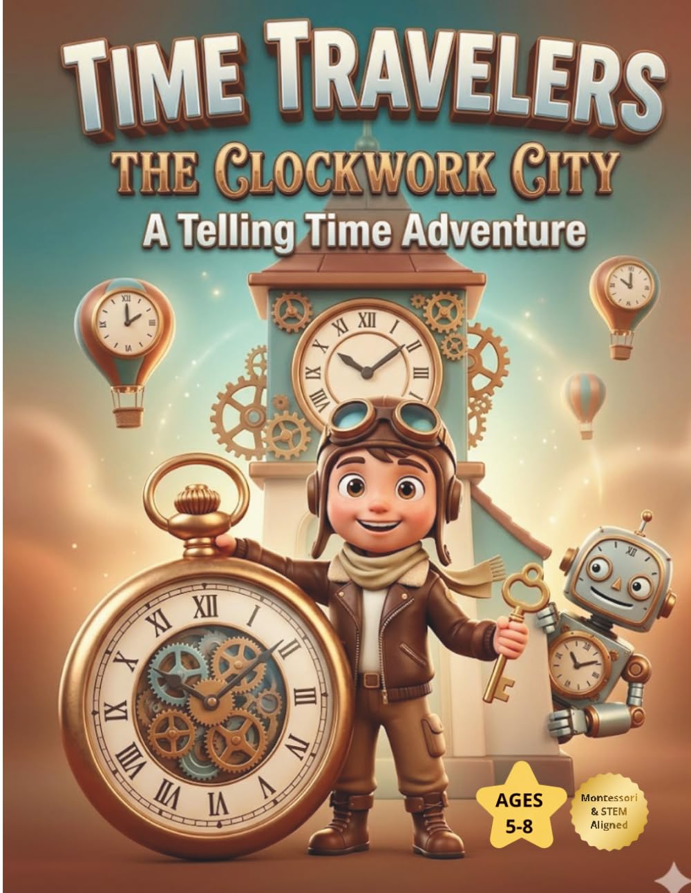 Telling Time: Clockwork: A Telling Time Activity Book for Kids Ages 5-8: Master Analog and Digital Clocks, AM & PM, and Daily Routine Sequencing