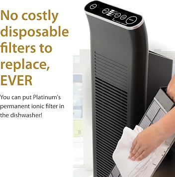 Ionic Pro Platinum Filterless Air Purifier for Home, Cleans Up to 800 sq.ft