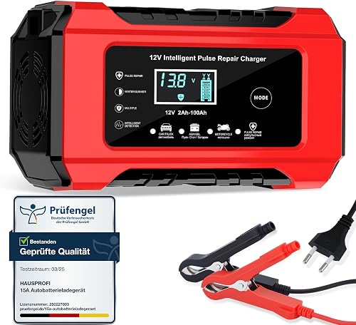 HAUSPROFI Chargeur de batterie de voiture 12 V 6 A avec f… - 1