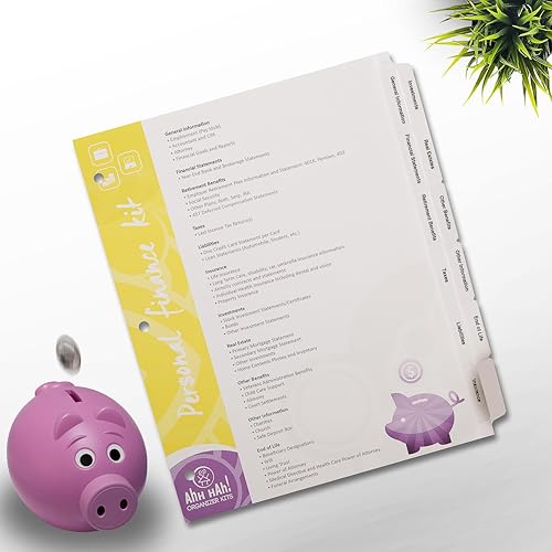Miniatura 2 de Ahh Hah! Organizador Kit - Finanzas personales Pestañas de índice para carpeta de tres anillos con tapa (no incluye un aglutinante)