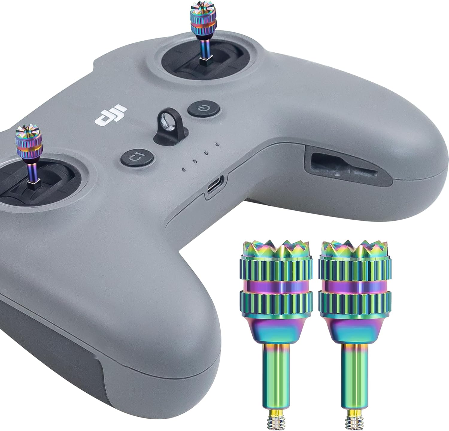 2 Pair Joy Sticks for DJI FPV Remote Controller 2/3,Avata 2,Neo,RC Pro,Metal Control Joysticks Rocker Stick Thumb Stick Drone Replacement Accessories
