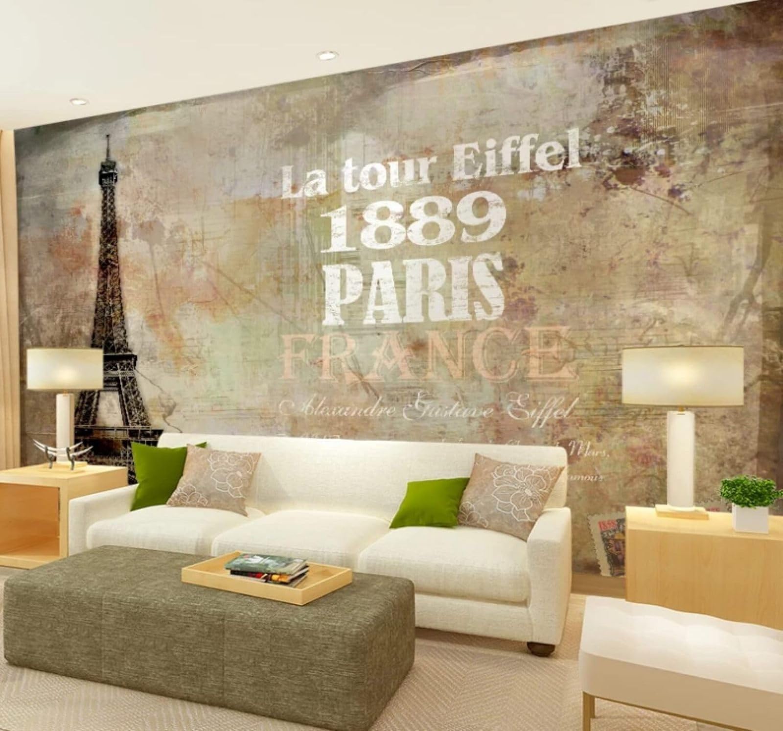 XLMING Retro Nostalgic Hand Drawn Architecture Art 3D Wallpaper Luxury Silk Study Dining Feature Sofa Grey Bedroom Living Room Tv Decorative Wall-250cm×170cm