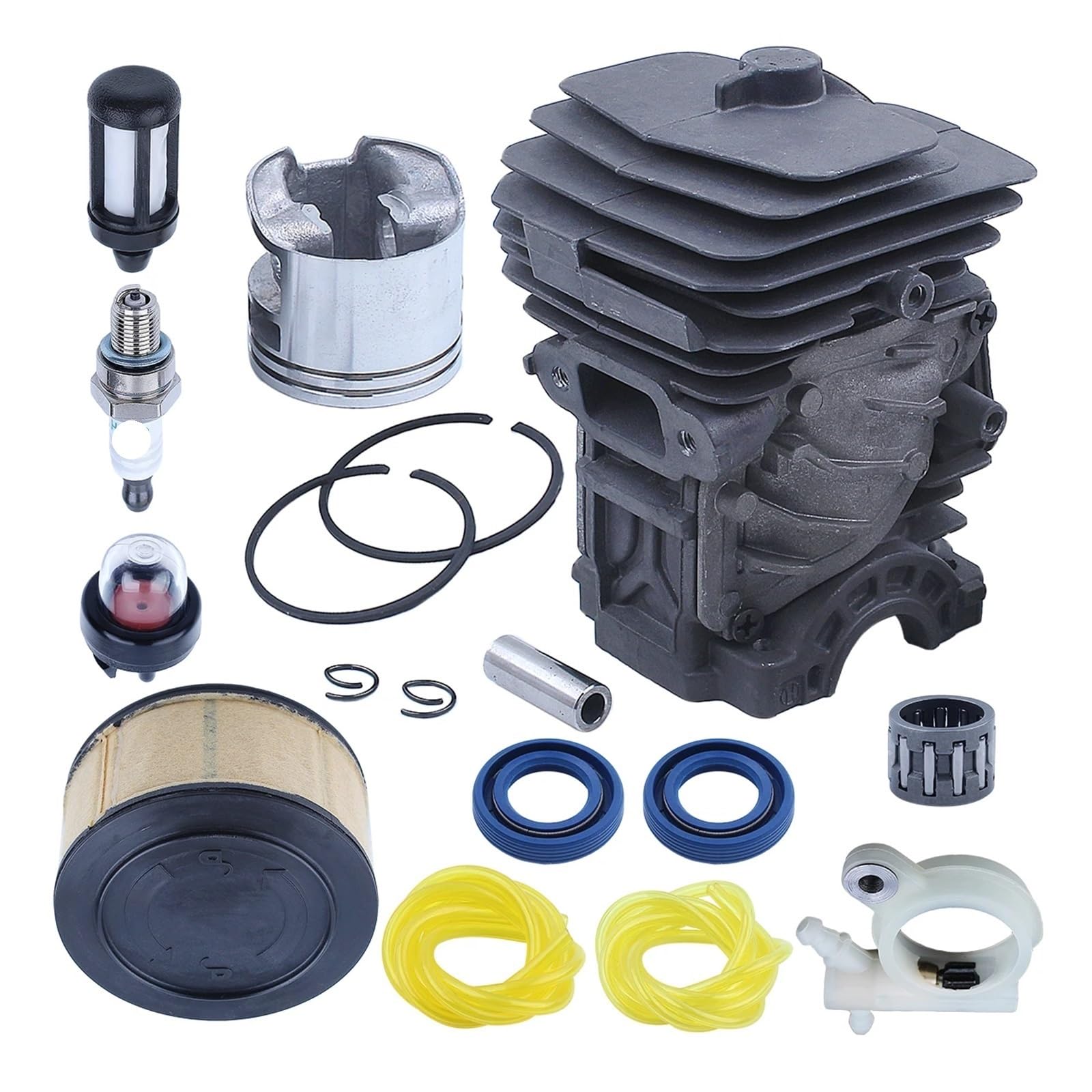 Kit de Filtro de Aire y Aceite for pistón de Cilindro de 44 mm for Motosierra MS251. Reemplazo OEM for 1143 020 1207, 1143-020-1207.