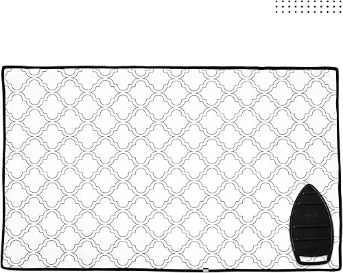Miniatura 6 de Encasa XO Alfombrilla de planchado (grande 48 x 28 pulgadas) con acolchado de 0.118 in y soporte de silicona para planchar para presionar al vapor