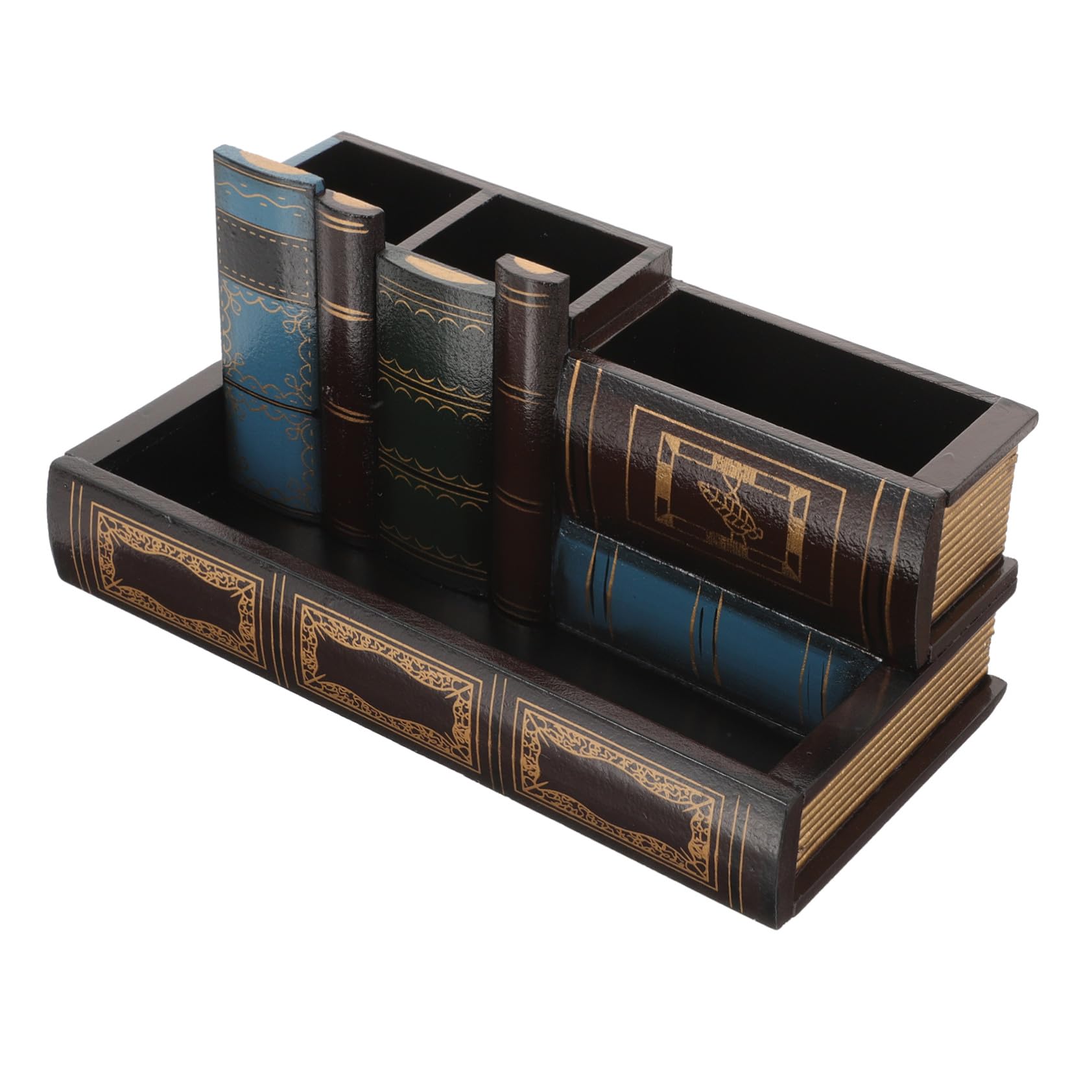 Porte-stylo boîte de rangement rétro livre panneau de densité ULTECHNOVO organisateur bureau