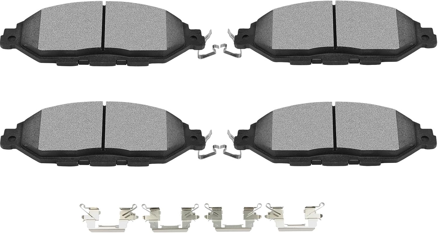SCITOO D1649 Ceramic Brake Pads Sets Front w/Hardware Replacement For INFINITI For JX35 2013,For INFINITI For QX60 2014-2019,For Nissan For Murano 2015-2020,For Nissan For Pathfinder 2013-2019