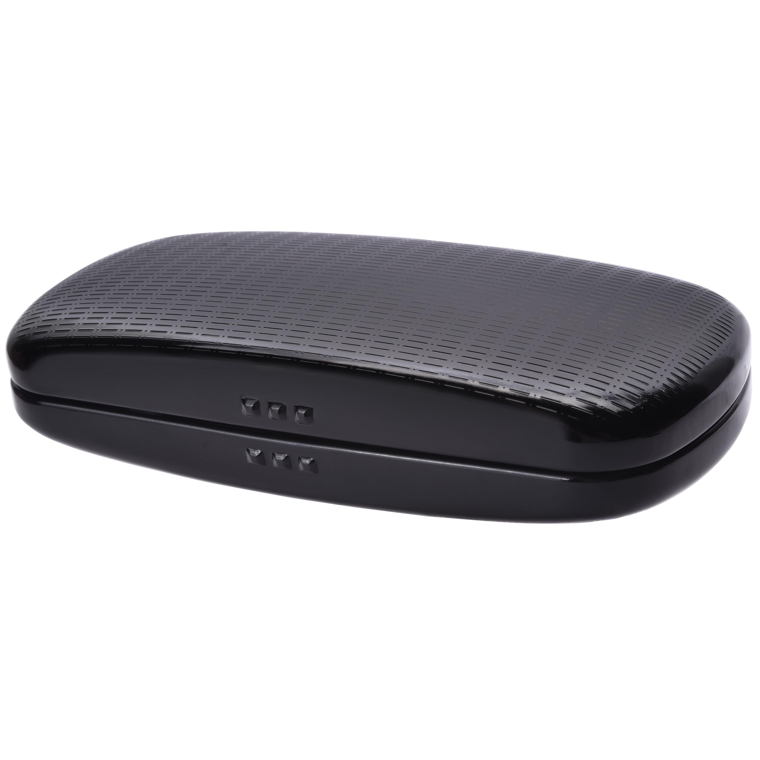 Philley Men's Black Sunglasses Case Striped Aluminum Hard Shell Metal Spectacles Box Eyeglasses Case For Wo & (Black)