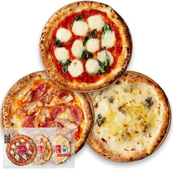 Restaurant Premium Classic Set of 3 Frozen Pizza, Salvatore, Cuomo, Napoli Pizza, Authentic, Kiln Grilled Order, Gift, Mothers Day, Party, Souvenir