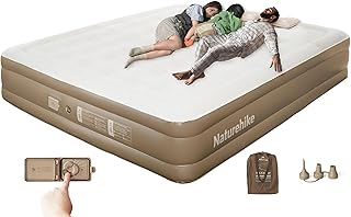 Naturehike Colchón Hinchable 3 Personas con Bomba Integrada Recargable - 200x180x38cm Cama Hinchable para Camping y Casa - Colchón Inflable Portátil y Resistente