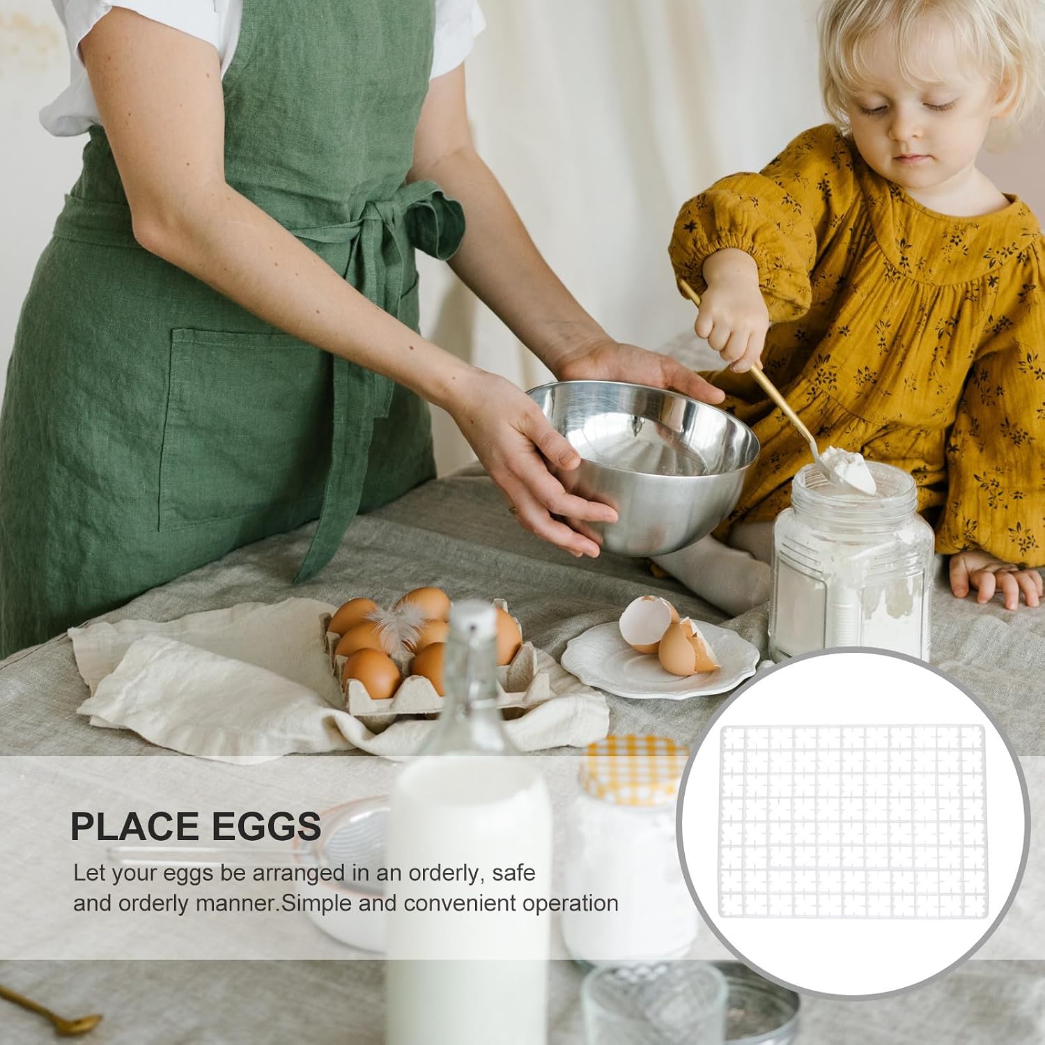 Egg Storage Container with 88 Grids Plastic Egg Holder Tray for Home Use Protective Multi-grid Structure