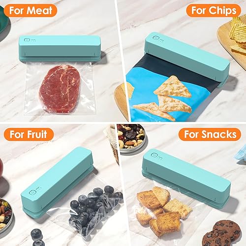 Miniatura 6 de FEPPO Sellador de bolsas, mini sellador de bolsas recargable de 3000 mAh con tira de calefacción de 6.2 pulgadas, sellado térmico portátil de 3