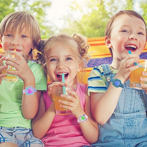 Miniatura 6 de Relojes digitales para niños y niñas, 7 luces de color, impermeables, bonitos relojes de pulsera para niños con alarma y cronómetro, gran regalo
