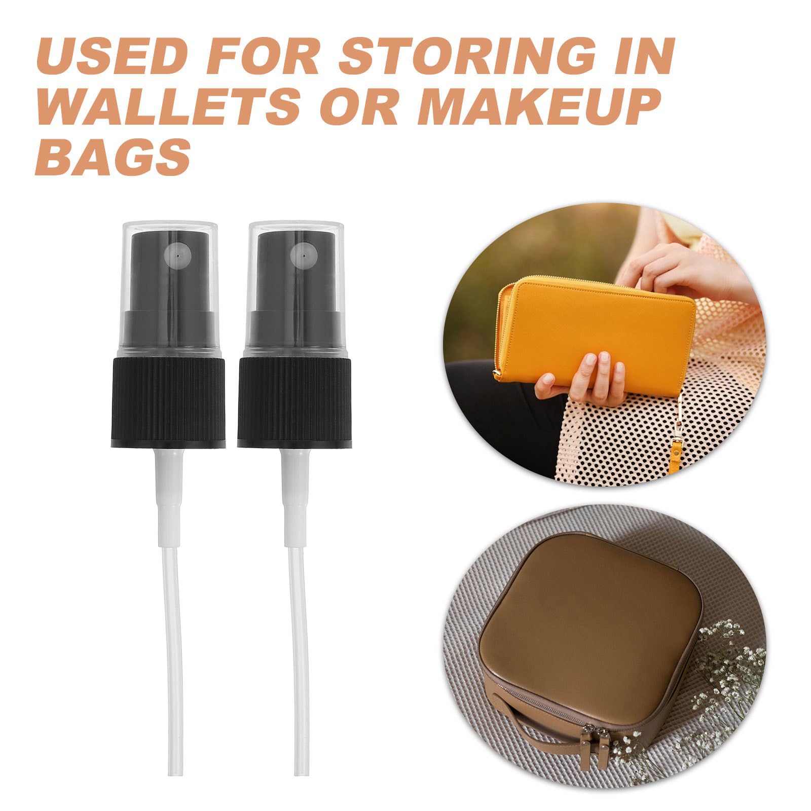 Baluue Boquillas de Repuesto Color Negro 20 para Plástico y Práctico para Pulverizador de Perfume Spray Apto para y Bolso de Mujer