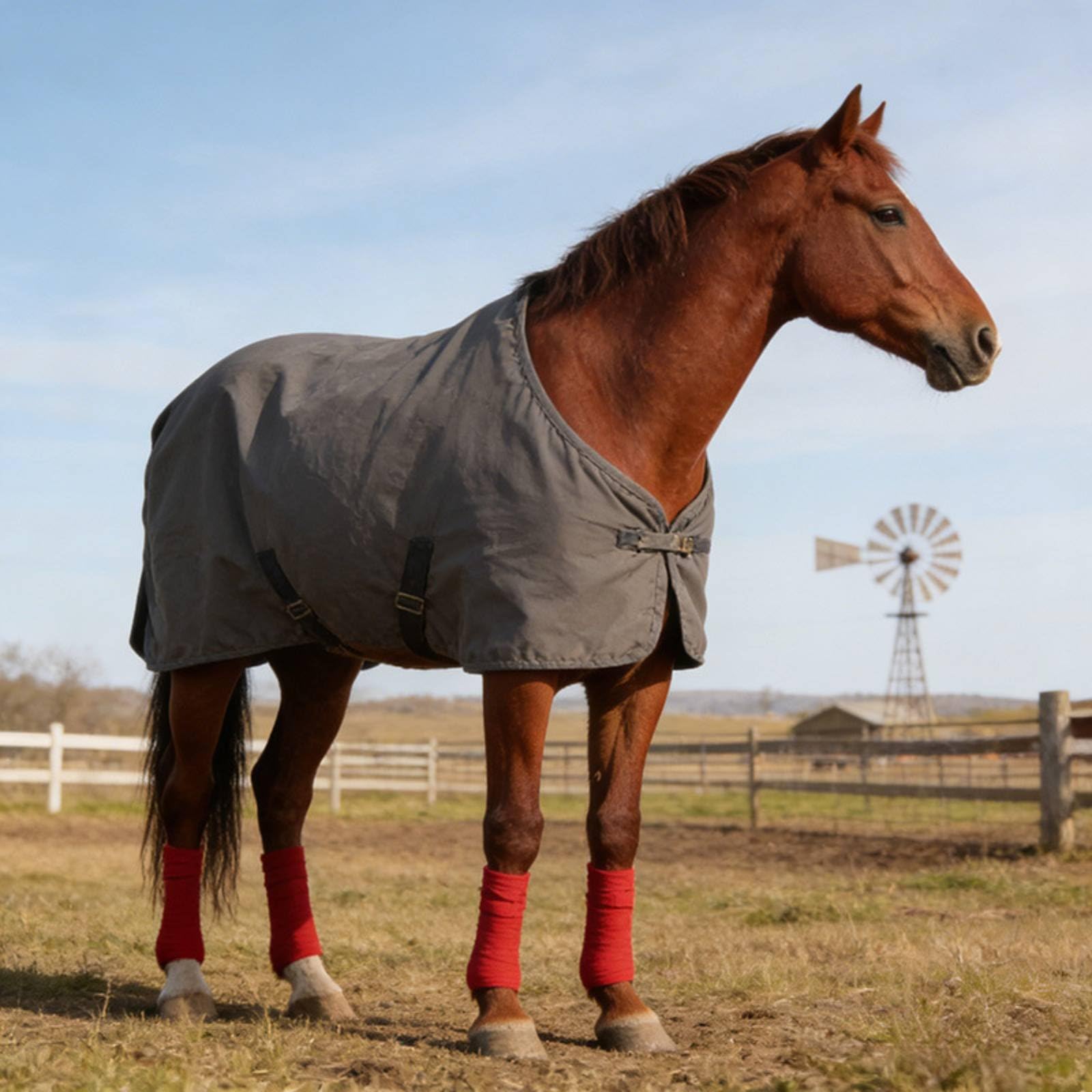 Coperta Cavallo Invernale Imbottita Coperta Cavallo Traspirante Regolabile Attrezzatura Equestre per Puledri, Inverno, 130 Cm