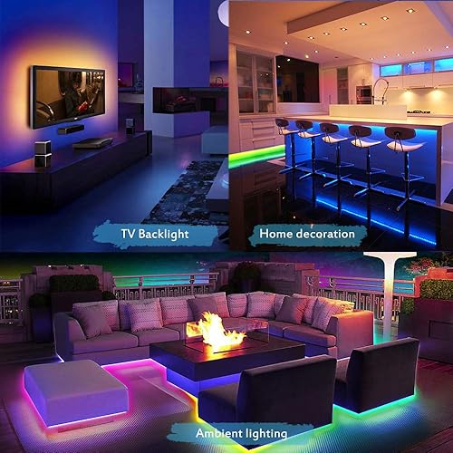 Miniatura 9 de ALITOVE WS2812B LED Strip, 5mm Width Super Narrow RGB Addressable LED Light Strip 6.6ft 120 LEDs &amp; SP105E Wireless Bluetooth LED Light Controller &amp;