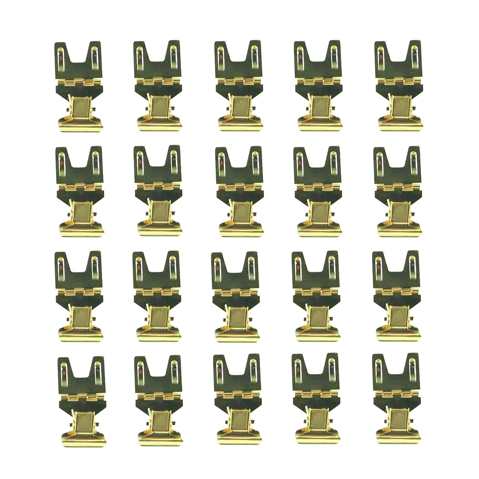 Metal POP Clip Sign Stand Holder, Bread Store Price Tag Card Holder, Advertising Display Clip Holder (Gold, 20Pack)