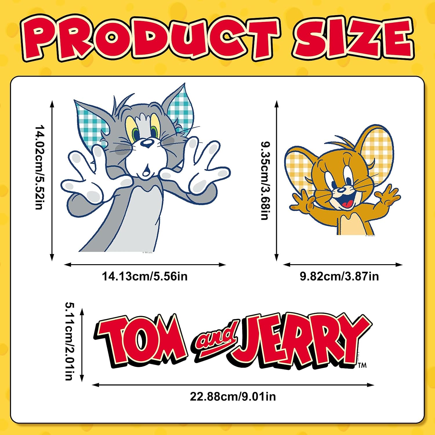 Tom and Jerry Car Stickers – Officially Licensed Cartoon Decals for Car Windows, Laptops, Water Bottles – Funny Vinyl Auto Stickers for Classic Cartoon Fans, Fade-Resistant, Easy to Peel and Remove image 3