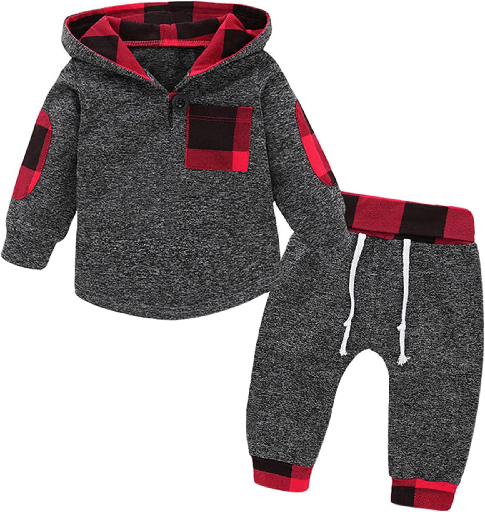 Toddler Baby Boy Clothes Infant Newborn Boy Outfit Long Sleeve Hoodie Sweatshirt Pants Fall Winter Clothes Set